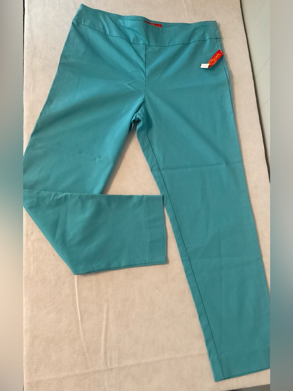 Krazy Larry Women’s Turquoise Aqua Stretch Pull-on Pants Made in USA